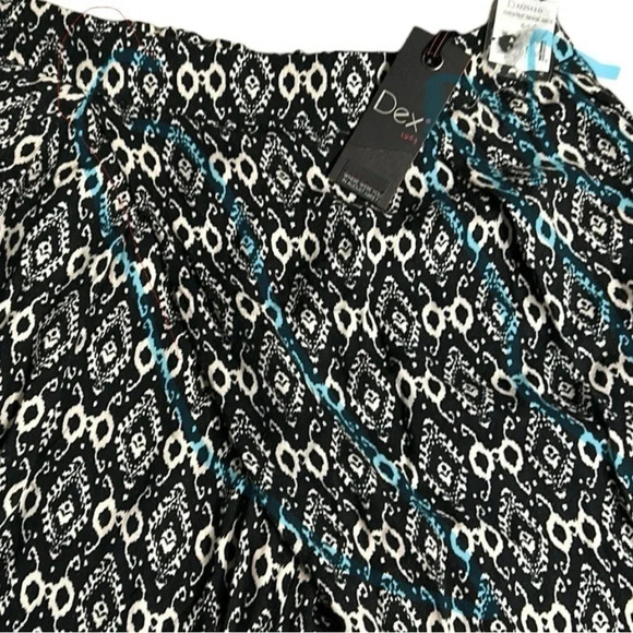 Dex  Y2K pull on harem print pants,Small,NWT. boho,balloon pants,xtra pleat,zip - Picture 7 of 11